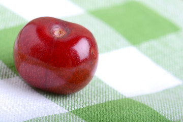 ripe fresh cherry close up