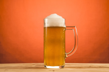 Cold glass of beer