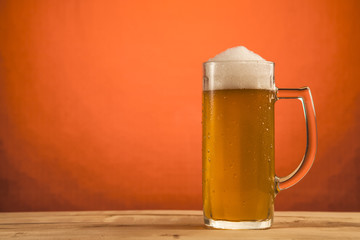 Cold glass of beer