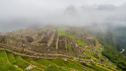 Fototapeta premium fog over machu picchu