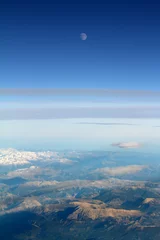 Foto op Plexiglas Luchtfoto Aerial view on mountains