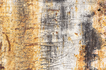 Rusty yellow metal surface