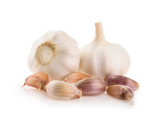 Garlic isolated on white background