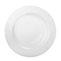 White plate isolated on white background