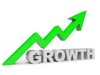 Graph up growth arrow.