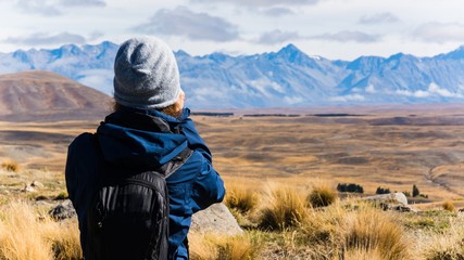 A hiking girl in new zealand