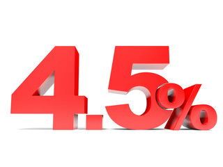 Red four point five percent off. Discount 4.5 percent.