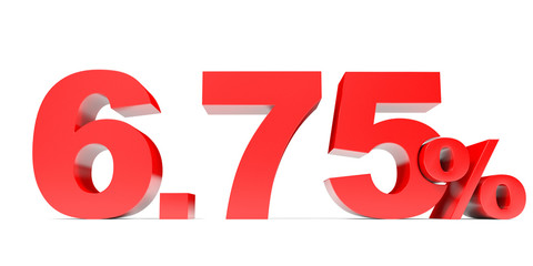 Red six point seven five percent off. Discount 6.75 percent.