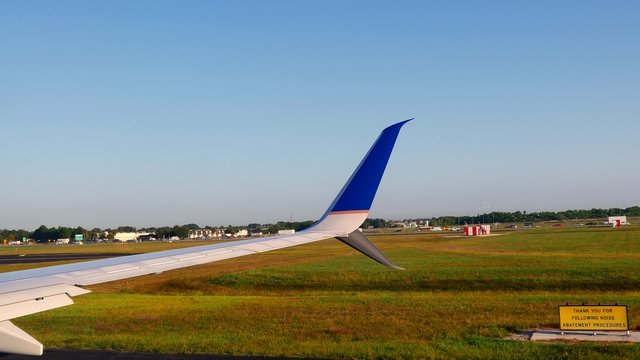 Passenger Plane landing at airport