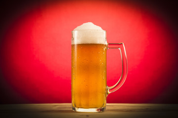 Glass of light beer 