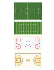 Four sports fields