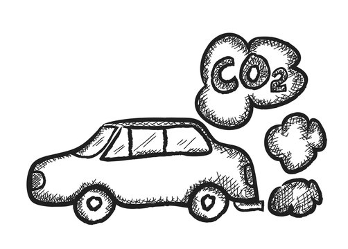 Doodle Car Emits Carbon Dioxide