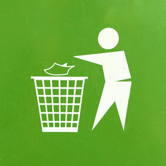 Sign of trash bin/ recycle bin symbol