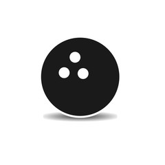 Obraz premium Vector icon bowling ball with shadow