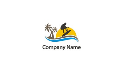 surf beach sport holiday company logo