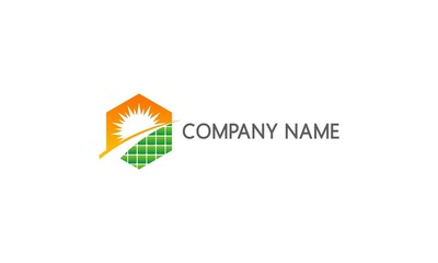 solar panel sun energy company logo