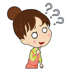 はてなマークの若い主婦