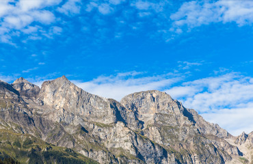 Panaroma view of the Alps in Engelberg valley