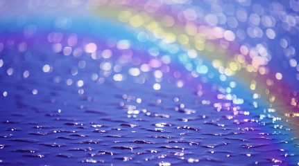 Water droplets panoramic view