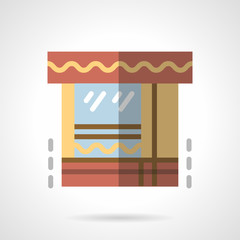 Market flat color vector icon