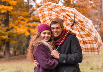 Fototapeta premium Couple on autumn walk