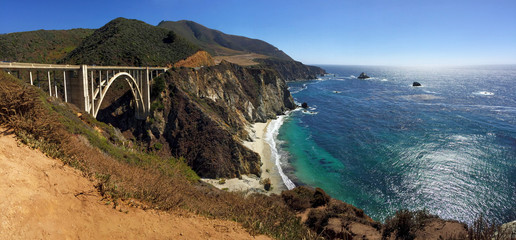 Bixby Creek Bridge on State Route 1 California USA