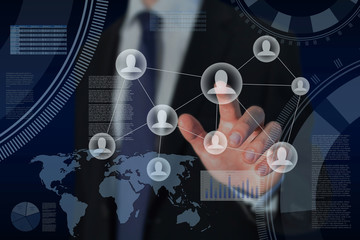human resources and global business strategy concept