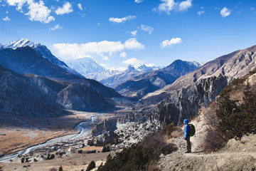 trekking in Nepal, Annapurna circuit uitzicht
