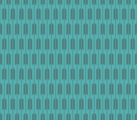 Seamless cyan op art japanese kimono arrows pattern vector