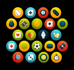 Flat icons set 12