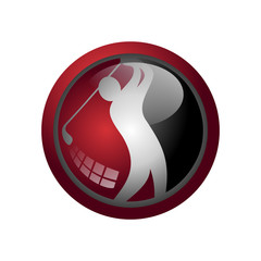 3D Modern Golf Championship Logo Icon