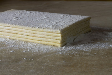 layers raw puff pastry