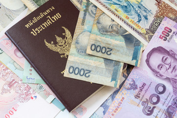 Thailand passport and money