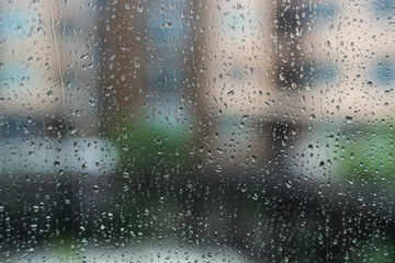 raining window