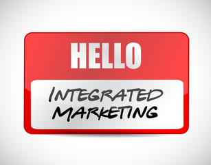 Integrated Marketing name tag sign concept