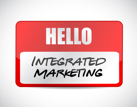 Integrated Marketing name tag sign concept
