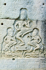 Apsara carving, Angkor wat, Cambodia