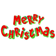 Hand lettering 3D Merry Christmas sign