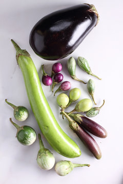 various eggplants