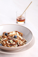 bowl of granola .