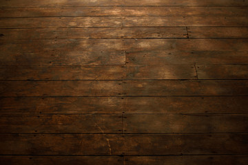 Obraz na płótnie Canvas View of Worn Wood Flooring