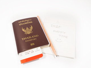 happy time, passport and boarding pass selective focus