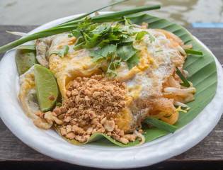closeup pad thai,thai food