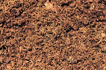 Background of rusty metal shavings