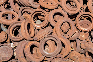 Rusty circles (rings). Background