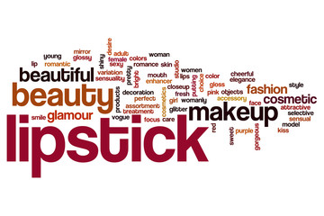 Lipstick word cloud concept