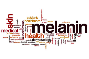 Melanin word cloud concept