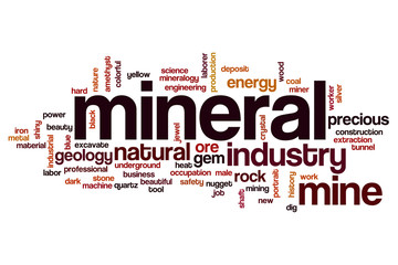Mineral word cloud concept