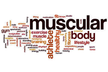 Muscular word cloud concept