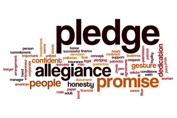 Pledge word cloud concept